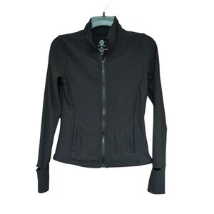 EUC Move Theology Ribbed Black Women's Athletic Full Zip Jacket S